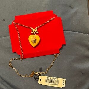 1928 Yellow Heart Pendant Necklace